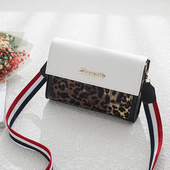 Leopard Bag Stripe Square Sling Phone Small Women's Bag