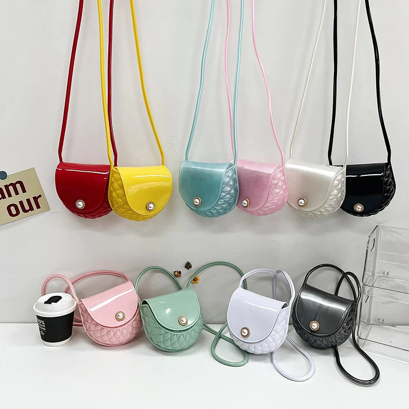 Mini Pearl Bag PVC Crossbody Small Purse Women Handbag