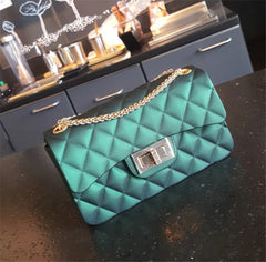 Matte Jelly Shoulder Bag for Ladies PVC Ringer Jelly Shoulder Bag