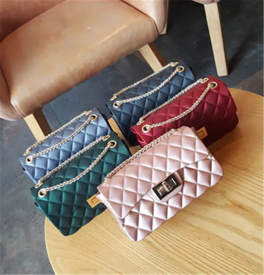 Matte Jelly Shoulder Bag for Ladies PVC Ringer Jelly Shoulder Bag