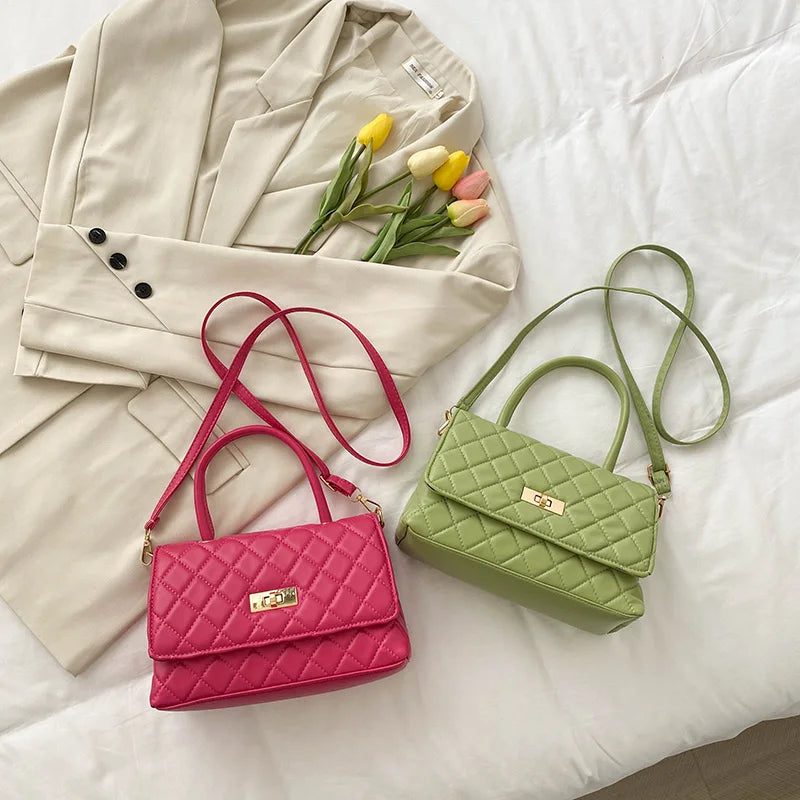 Women's Tote Bag Shoulder Flap Handbag PU Leather Purse