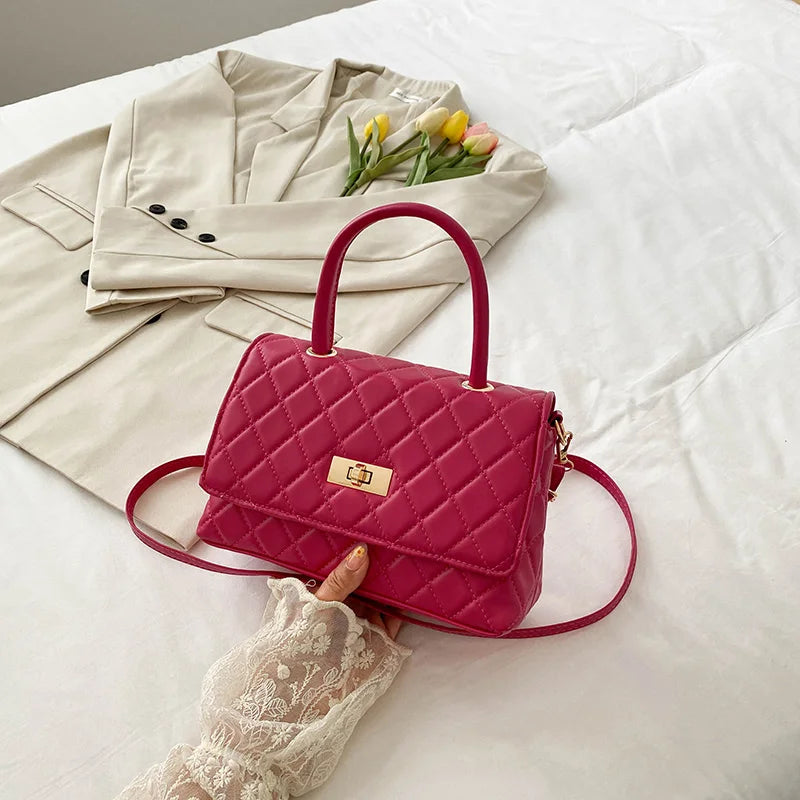 Women's Tote Bag Shoulder Flap Handbag PU Leather Purse