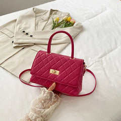 Women's Tote Bag Shoulder Flap Handbag PU Leather Purse