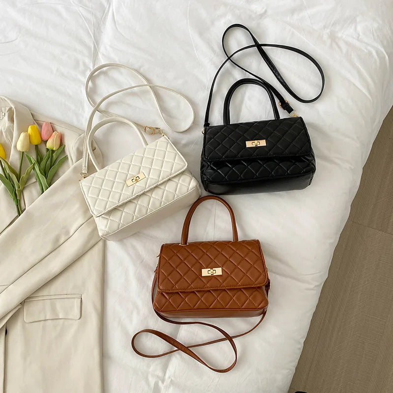 Women's Tote Bag Shoulder Flap Handbag PU Leather Purse