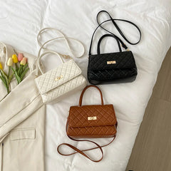 Women's Tote Bag Shoulder Flap Handbag PU Leather Purse