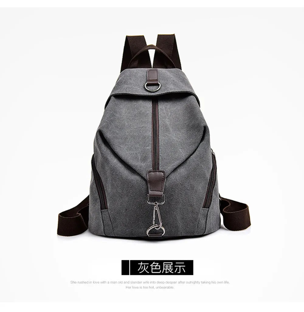 Casual Nylon Backpack Teen Girl Student School Bags Female