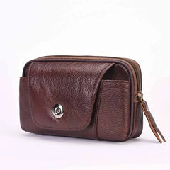 Leather Waist Bag for Men Fanny Pack Belt Bag Money Phone Purse