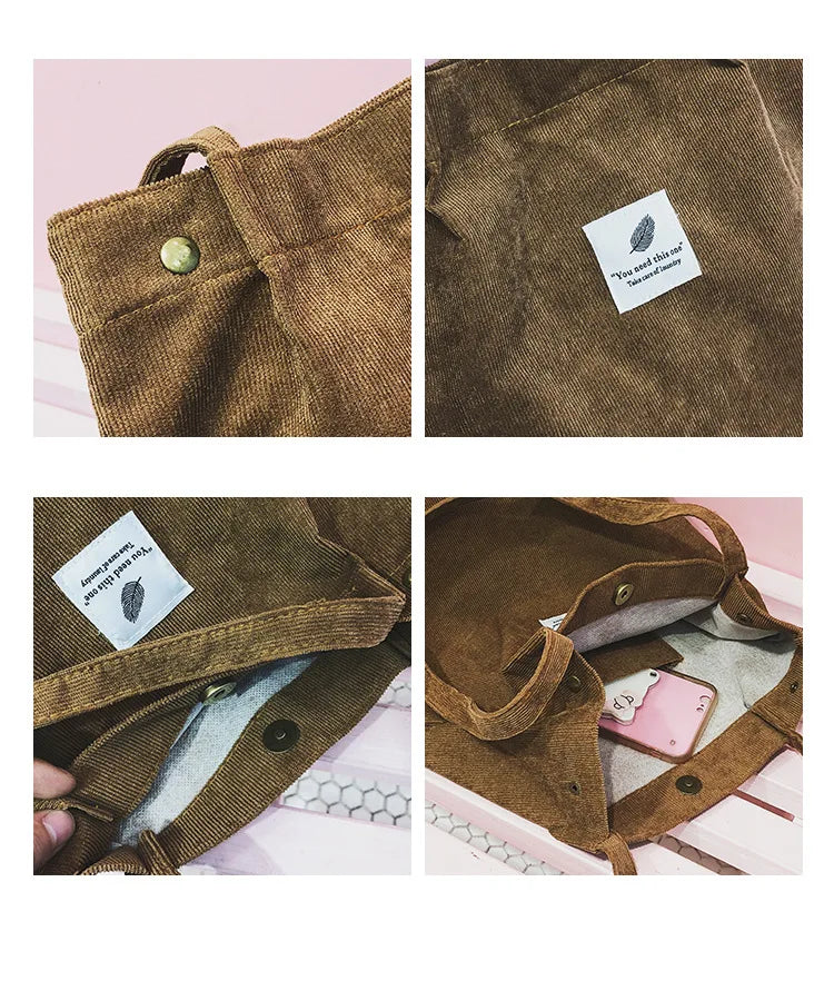 Women's Flannel Handbag - Large Capacity Shopping Tote