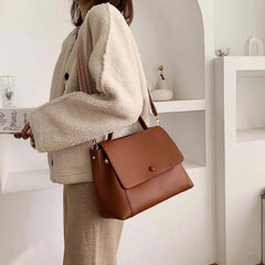 Wide Shoulder Strap Winter Shoulder Women Versatile Cross-body Handbag