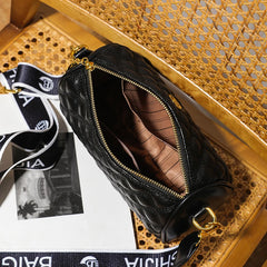 Wide Strap Shoulder Bags Ladies PU Leather Crossbody Bag for Women