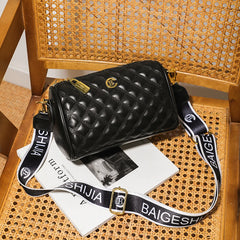 Wide Strap Shoulder Bags Ladies PU Leather Crossbody Bag for Women