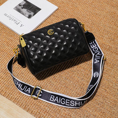 Wide Strap Shoulder Bags Ladies PU Leather Crossbody Bag for Women