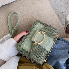 Women's Wide Strap Shoulder Bag Lady Handbag and Purse
