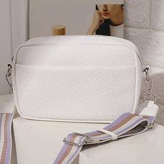 Wide Strap Women Crossbody Bags Solid Classic Ladies Handbags