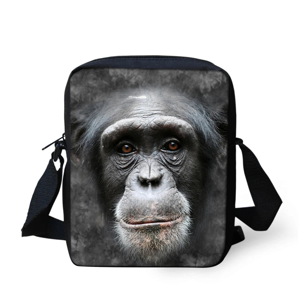 Wild Animal Printing Shoulder Bag for Girls