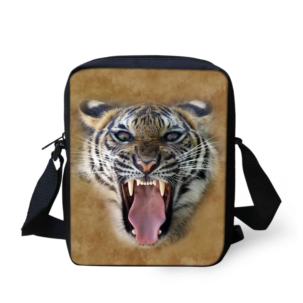 Wild Animal Printing Shoulder Bag for Girls