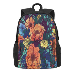 Wild Flowers Backpacks Men's and Women's School Bag