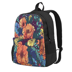 Wild Flowers Backpacks Men's and Women's School Bag