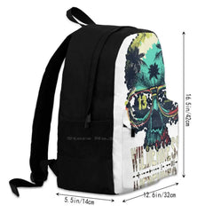 Colorful Skull Backpack for School Laptop Travel