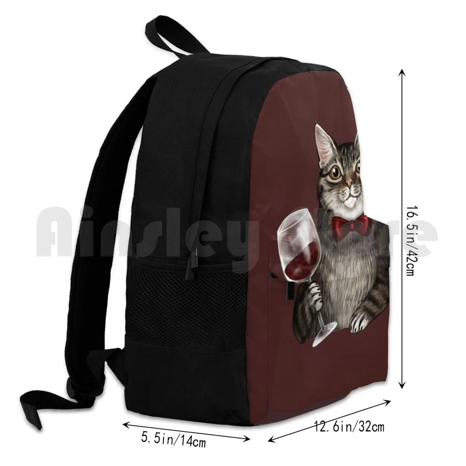 Grey Tabby Cat Backpack for Outdoor Hiking