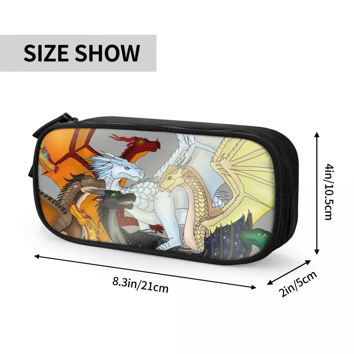 Wing Of Fire Pen Box Student School Anime Zipper Pen Bag