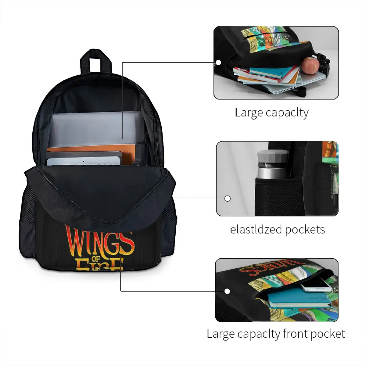 Wings Of Fire Anime Backpacks For Teenagers