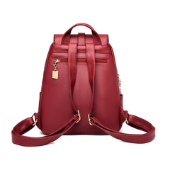 Winter Women Leather Backpacks Shoulder Bags Female Backpack Ladies Travel