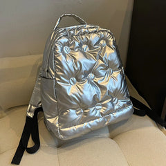 Winter Backpack Space Cotton Backpacks for Teenager Student Down Schoolbag
