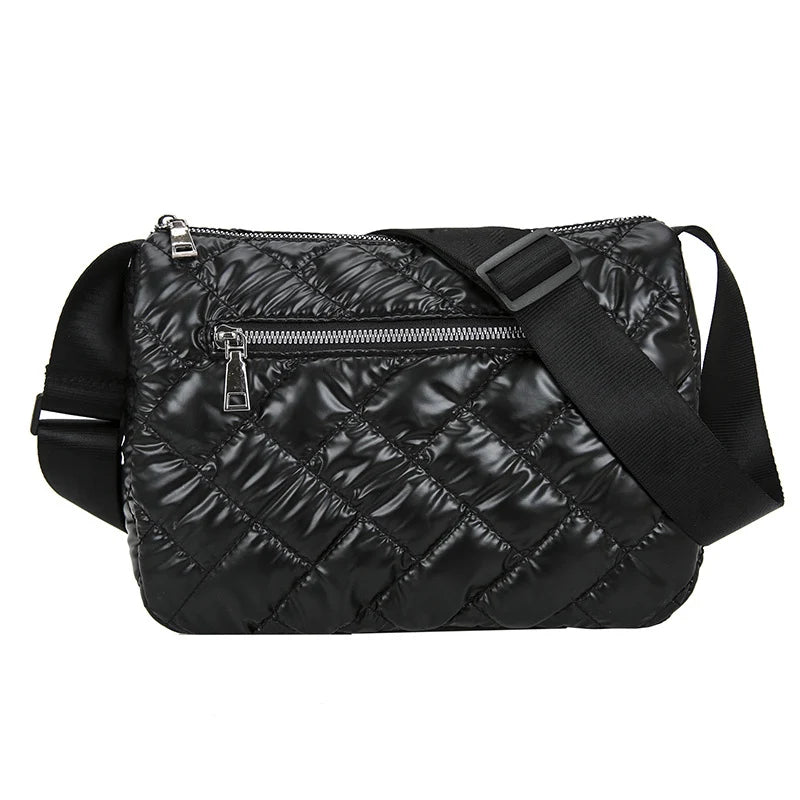 Winter Shoulder Bags for Women Space Pad Cotton Nylon Crossbody Bag