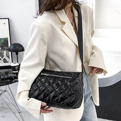 Winter Shoulder Bags for Women Space Pad Cotton Nylon Crossbody Bag