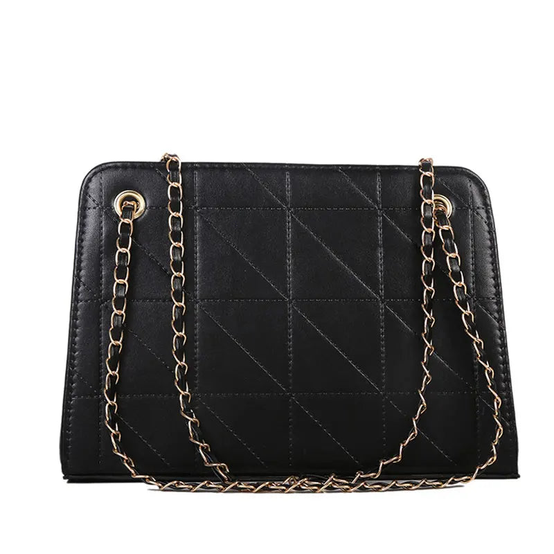 Winter Casual Square Handbags for Women High Soft Leather Female Shoulder Bag Ch