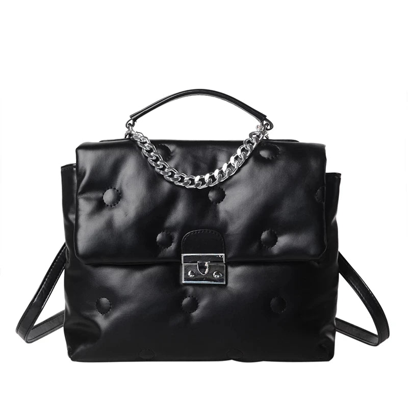 Winter Chain Shoulder Bags PU Leather Crossbody Bag for Women Handbags