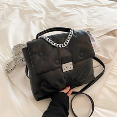Winter Chain Shoulder Bags PU Leather Crossbody Bag for Women Handbags