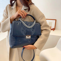 Winter Chain Shoulder Bags PU Leather Crossbody Bag for Women Handbags