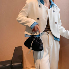 Winter Chain Women Shoulder Bag Faux Fur Crossbody Bag