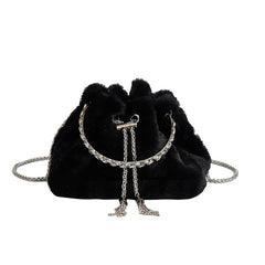 Winter Chain Women Shoulder Bag Faux Fur Crossbody Bag