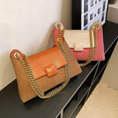 Winter Corduroy Chain Crossbody Bags for Women