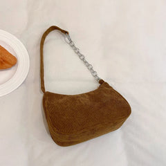 Winter Corduroy Underarm Bag for Women