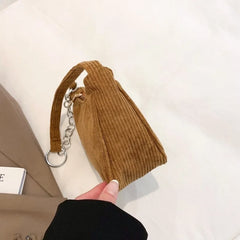 Winter Corduroy Underarm Bag Casual Women Shoulder Bags