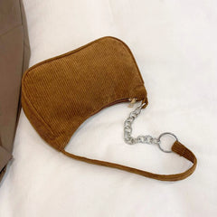 Winter Corduroy Underarm Bag for Women