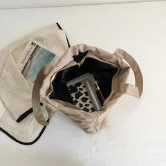 Winter Cotton Shopper Shoulder Bag For Women Large Capacity Shopping Bags
