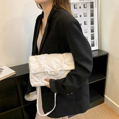 Quilted Nylon Crossbody Bag for Women with Large Capacity
