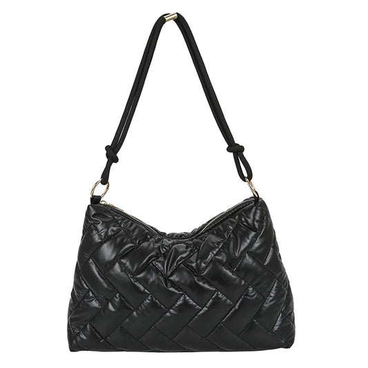 Winter Waterproof Soft Fluffy Down Shoulder Bag Women
