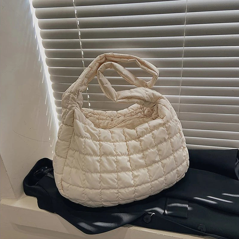 Winter Down Shoulder Bags Large Capacity Hobos Bag For Women