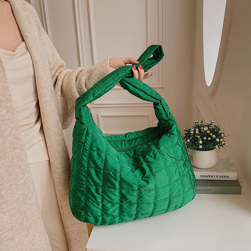 Winter Down Shoulder Bags Large Capacity Hobos Bag For Women