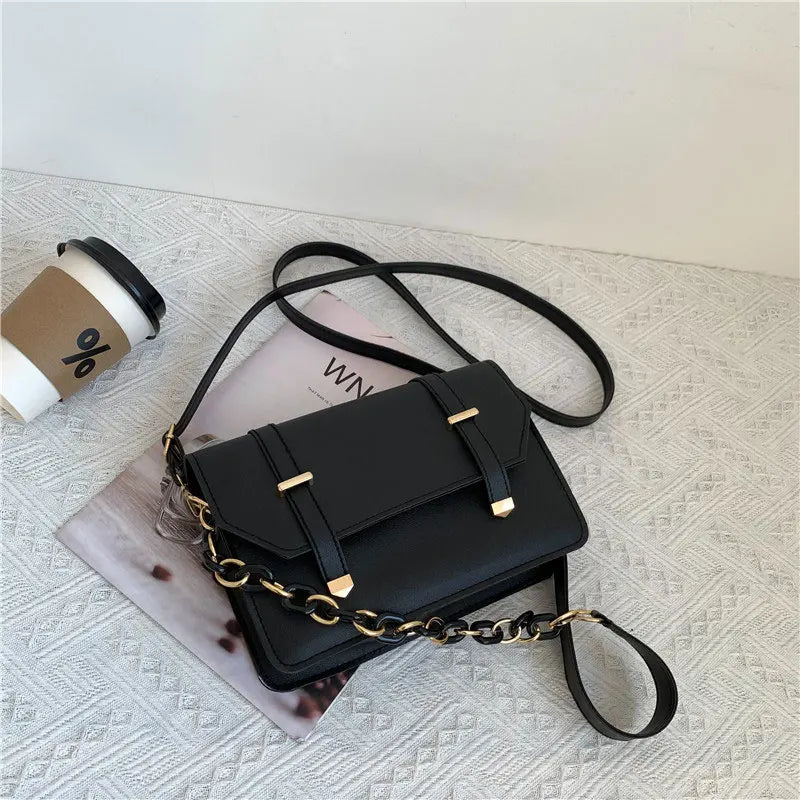Winter Chain Square Handbags For Women Casual Female Shoulder Bag
