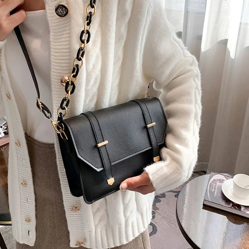 Winter Chain Square Handbags For Women Casual Female Shoulder Bag