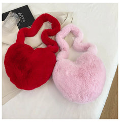 Winter Faux Fur Women's Bag Furry Plush Shoulder Bags for Women