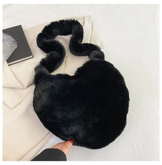 Winter Faux Fur Women's Bag Furry Plush Shoulder Bags for Women