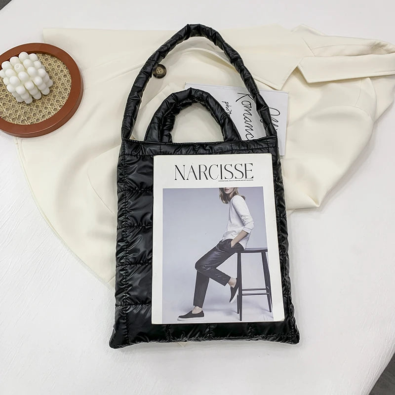 Winter Down Shoulder Bag Women Handbag Female Space Pad Cotton Bags